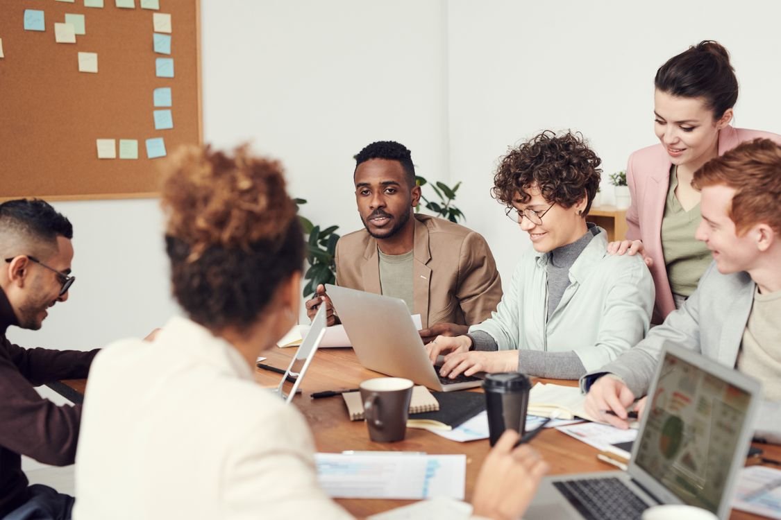 Professional team working on seo services strategy