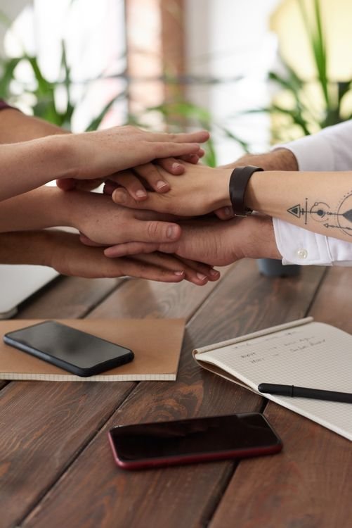 Digital marketing team collaborating on SEO strategy